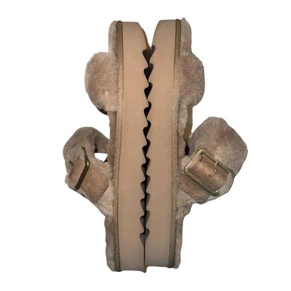 Kookaburra by Ugg Women’s Furr-ah Tan Strappy Slides Sz 10 - Picture 2 of 6